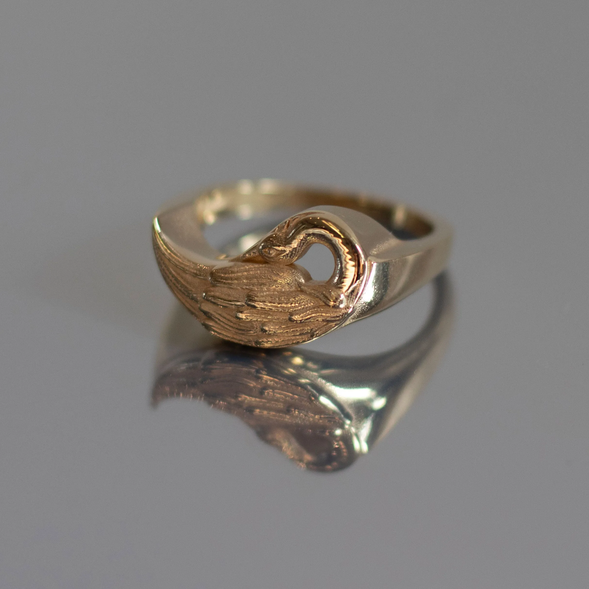 Yin Yang Dragon & Phoenix Ring Set - Sterling Silver