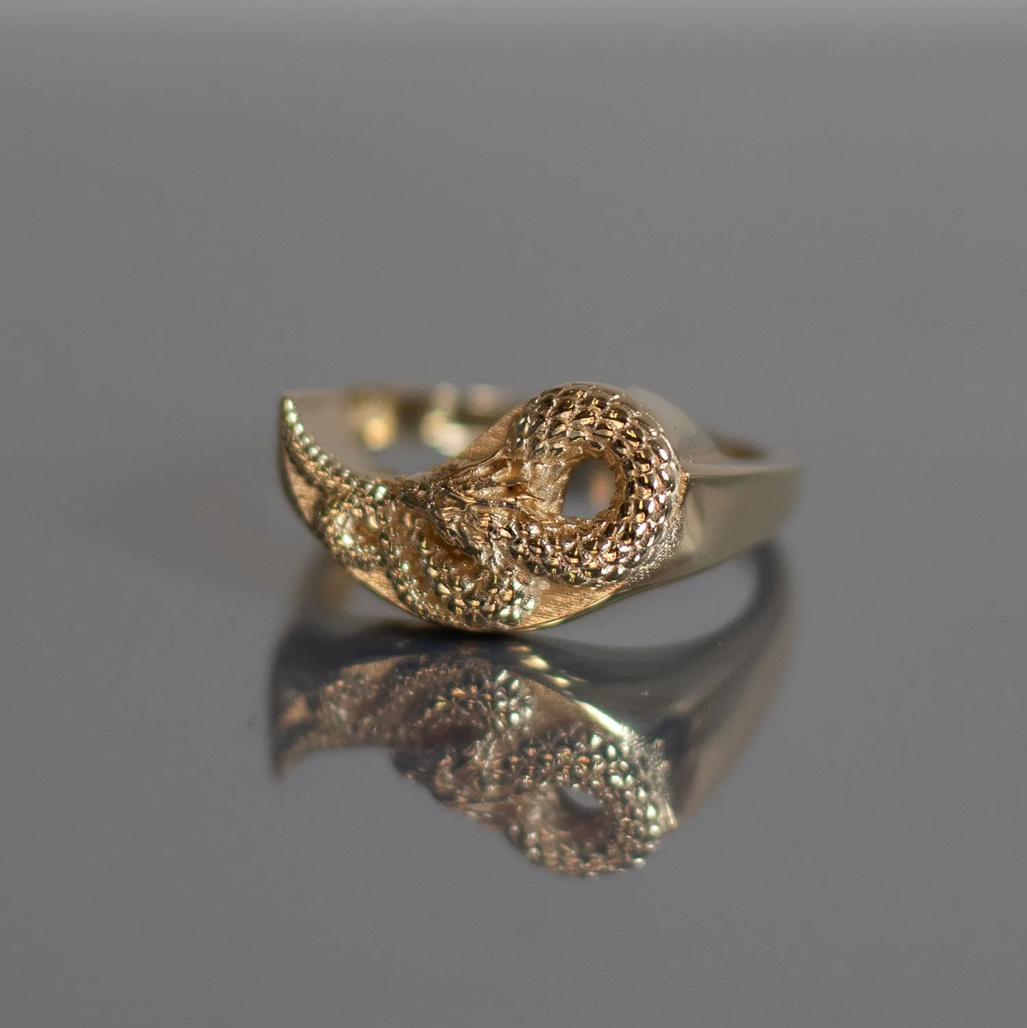Yin Yang Dragon & Phoenix Ring Set - Sterling Silver