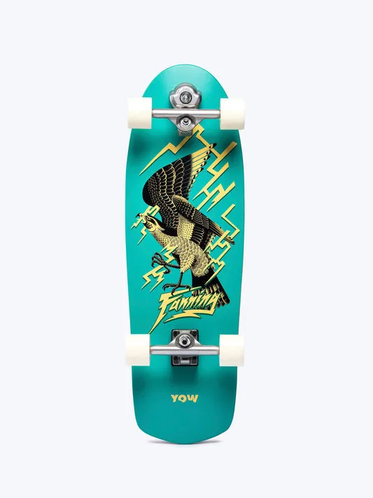 YOW MICK FANNING FALCON PERFORMER 32.5" SURFSKATE - Teal