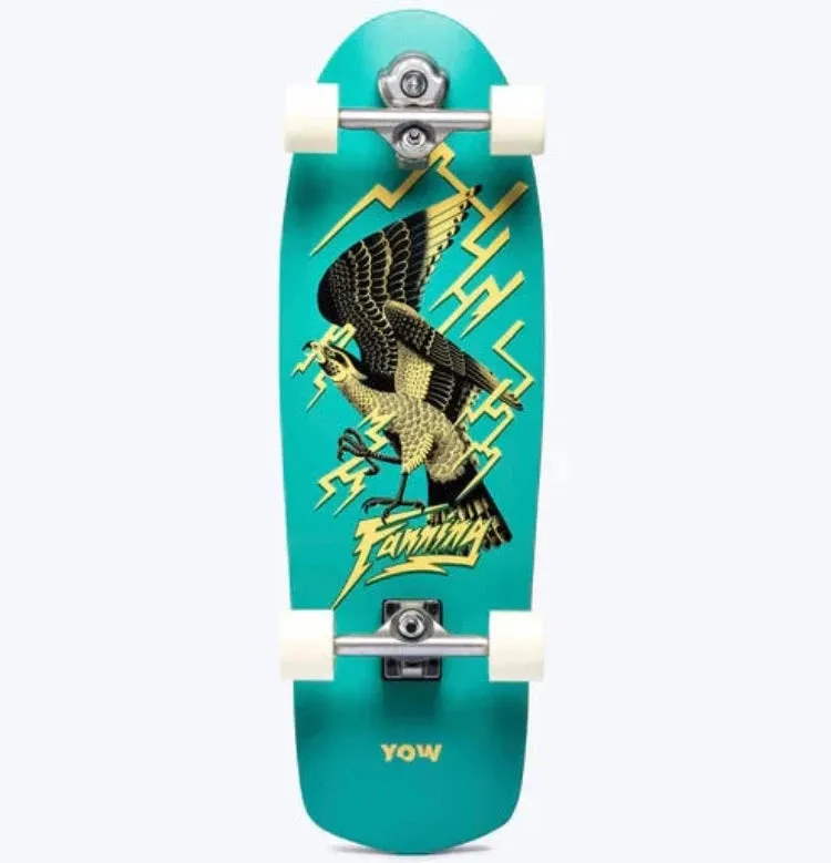 YOW MICK FANNING FALCON PERFORMER 32.5" SURFSKATE - Teal